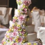 flower cascade wedding cakes