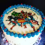 Happy Birthday marvel comics cake